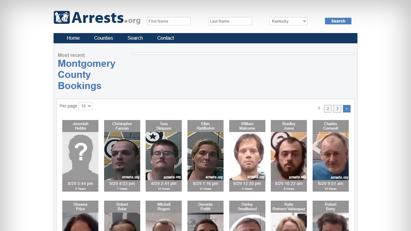 Montgomery County Arrests and Inmate Search